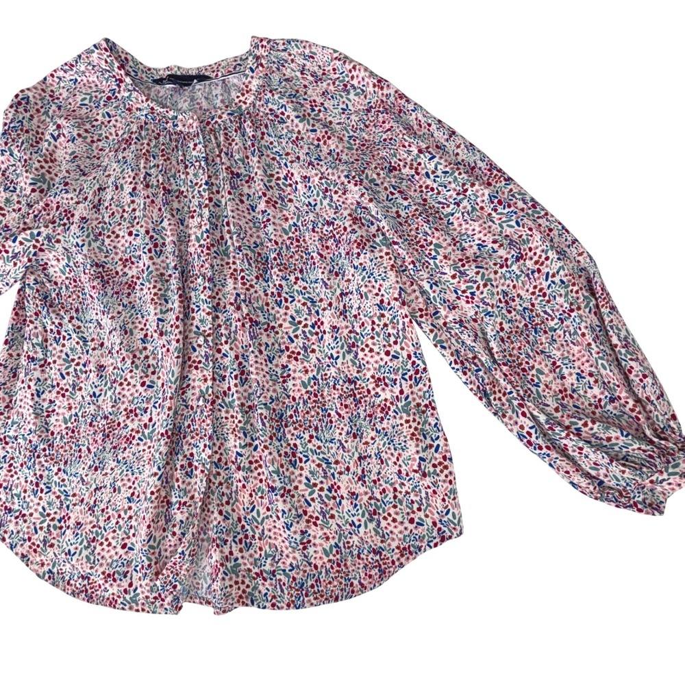 Crew Clothing Co Annabel Floral Long Sleeve Blouse Top Sz UK 10